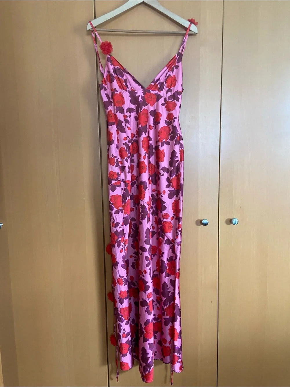For Love & Lemons Huda Maxi Dress Pink Floral Size XS